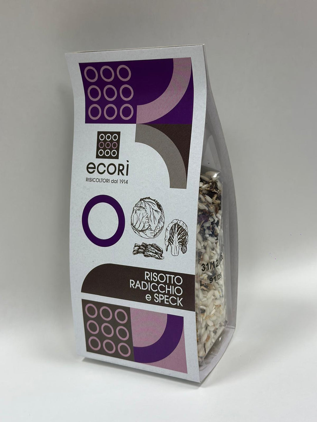 Risottino 250 gr radicchio e speck con Riso Carnaroli