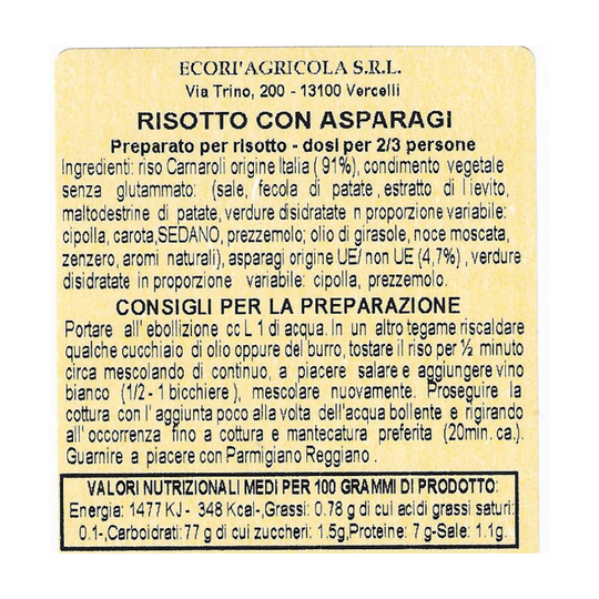 Risottino agli asparagi con Riso Carnaroli Classico