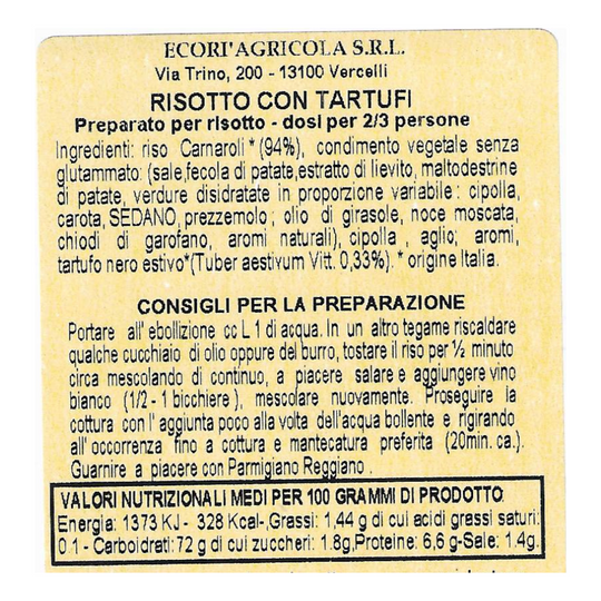 Risottino 300 gr con Tartufi con Riso Carnaroli Classico